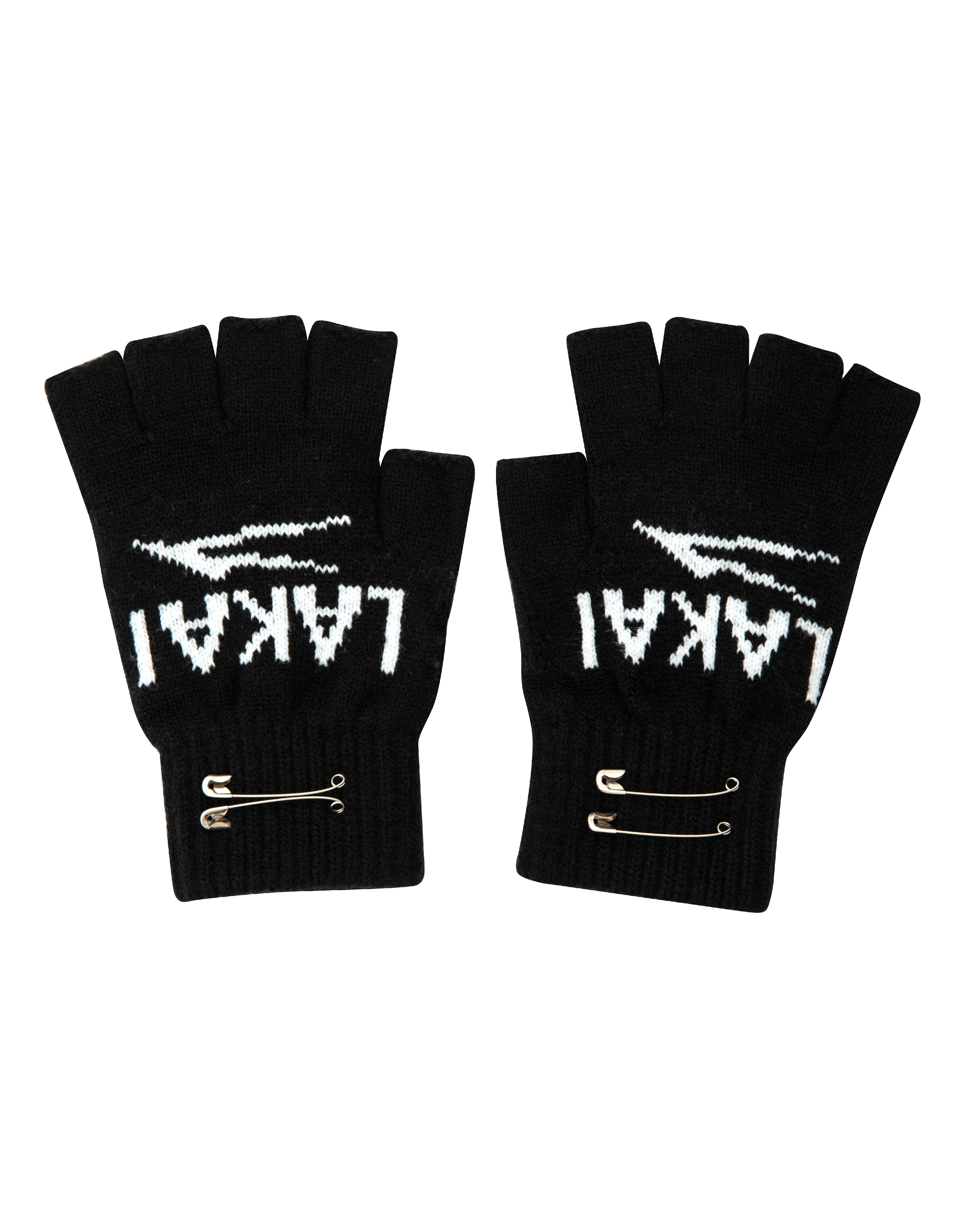 lakai-fingerless-jacquard-handschuhe-black image 1