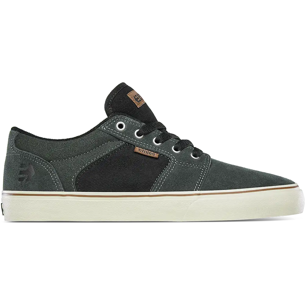 etnies-barge-ls-skate-schuh-low-top-green-black image 1
