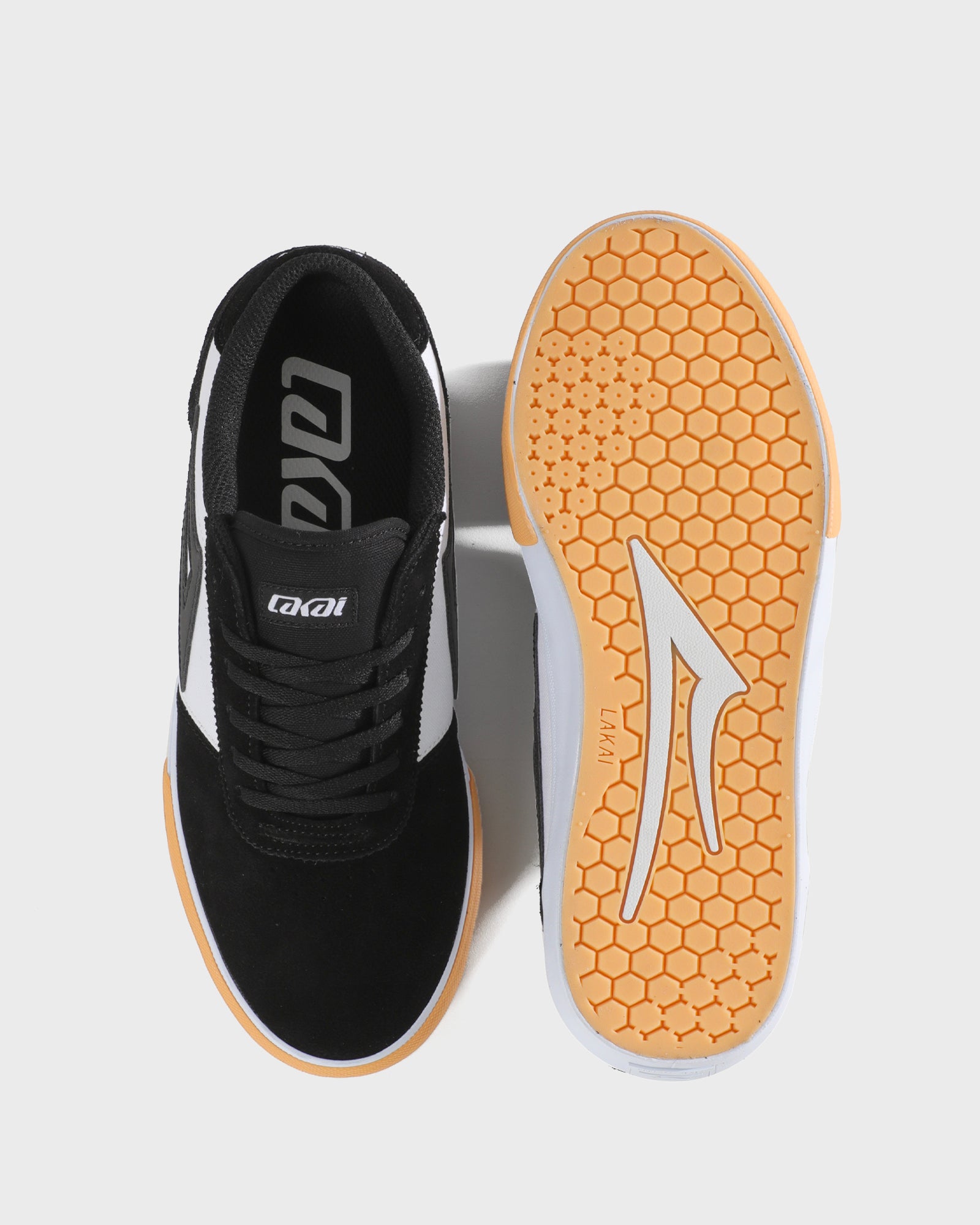 lakai-manchester-skate-schuhe-black-white-gum-toe image 5