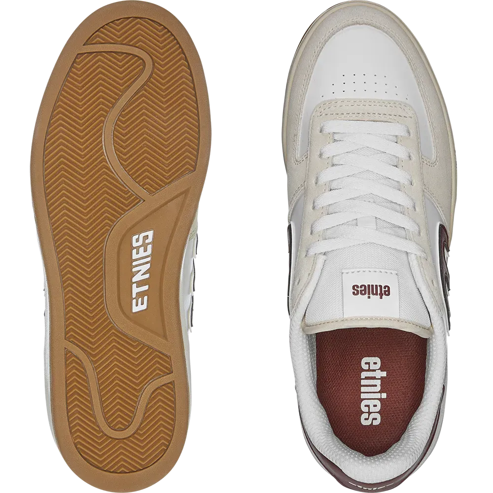 etnies-emerson-skate-schuhe-tan-white-suede-leder image 3