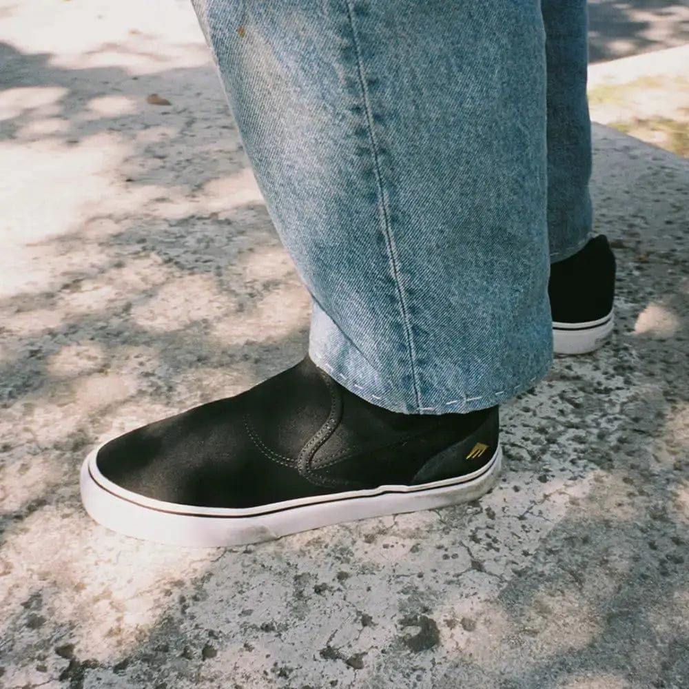 emerica-wino-g6-slip-on-skateschuh-black-white-gold image 2