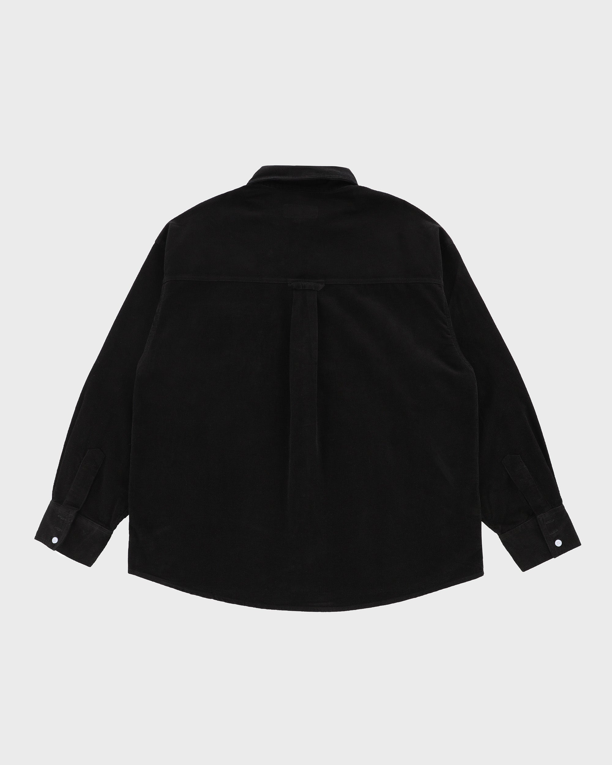 lakai-stacked-placket-corduroy-hemd-langarm-schwarz image 3