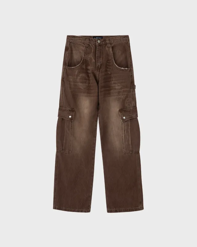 lakai-ghost-wide-leg-cargo-pants-braun image 1