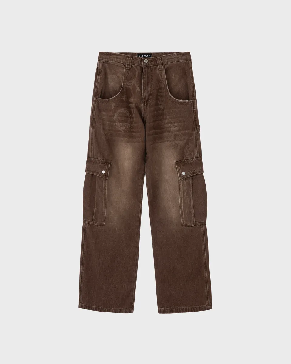 lakai-ghost-wide-leg-cargo-pants-braun image 1