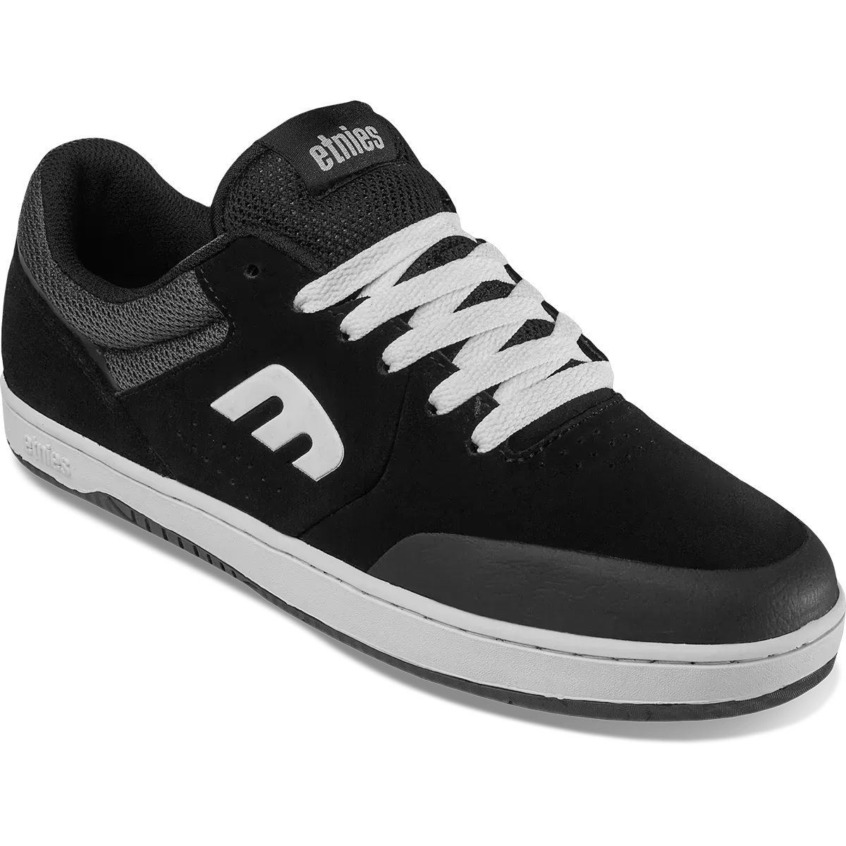 etnies-marana-og-skate-schuh-black-white-suede-synthetic image 5