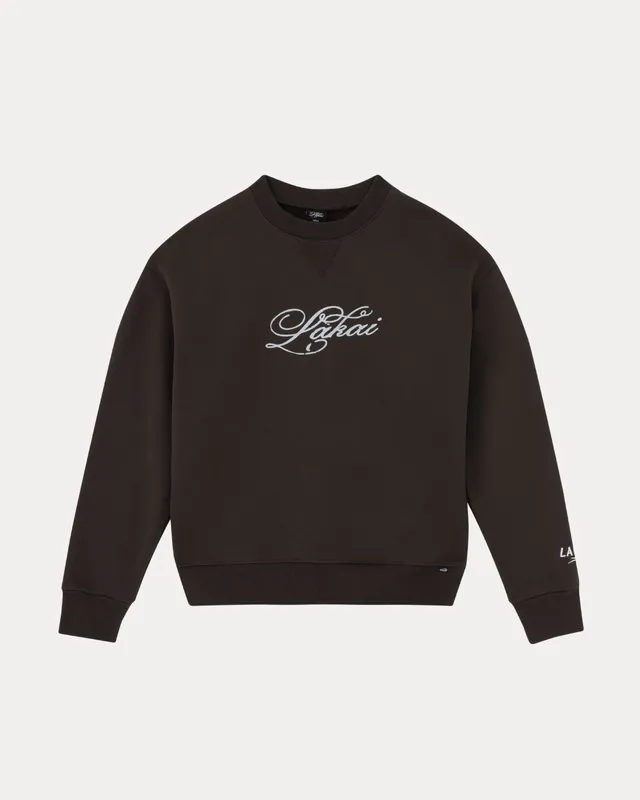 lakai-classic-crewneck-sweater-dunkelbraun image 1