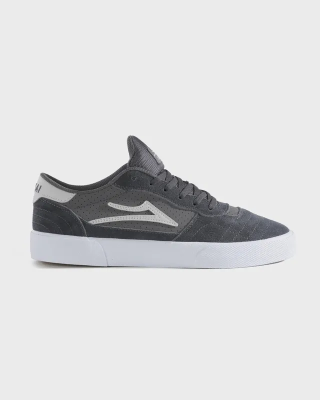 lakai-cambridge-charcoal-white-suede-skateschuh image 1