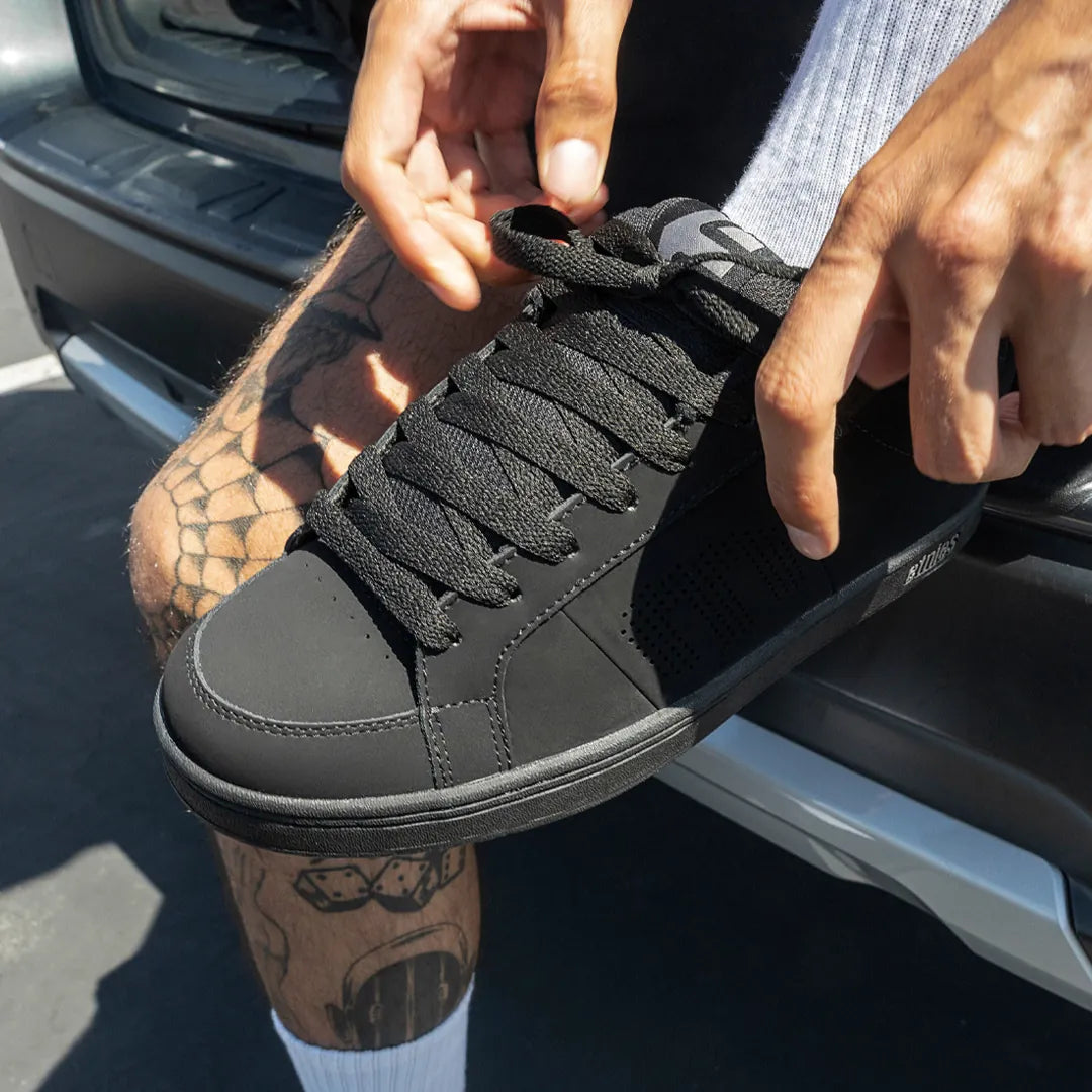etnies-kingpin-skate-schuh-black-dirty-wash-suede image 5