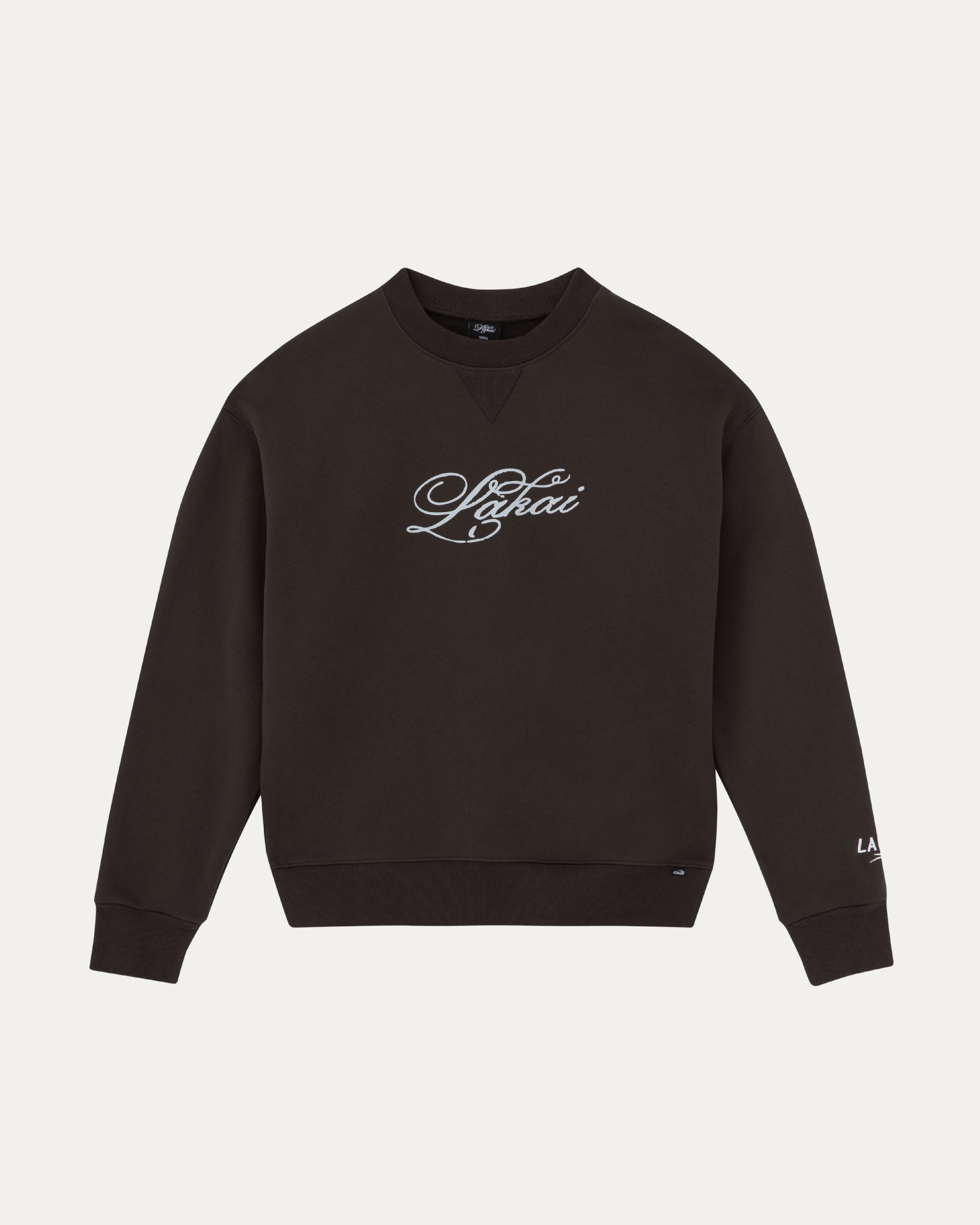 lakai-classic-crewneck-sweater-dunkelbraun image 1
