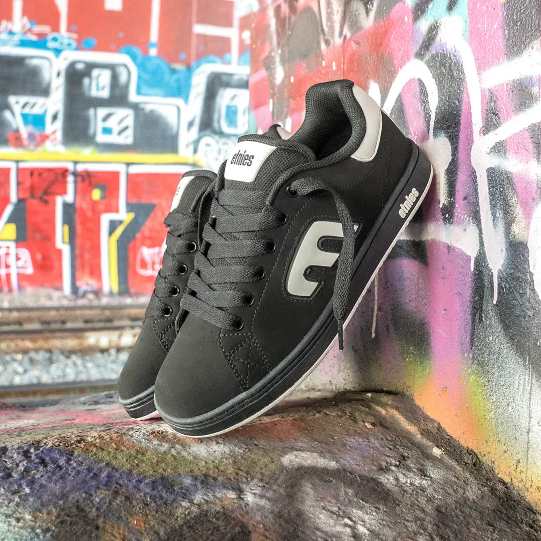 etnies-callicut-herren-skate-schuhe-schwarz-schwarz-wei-nubuk image 5