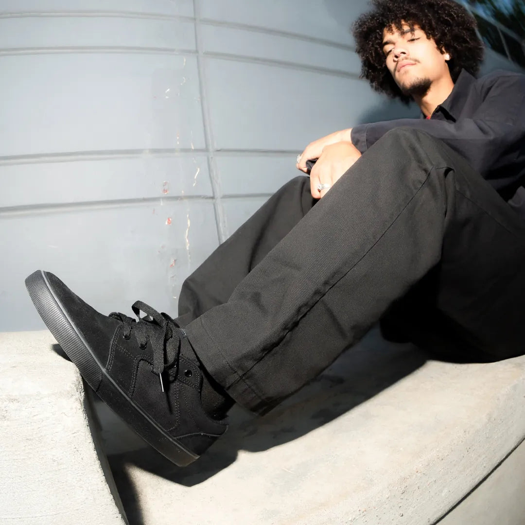 etnies-barge-ls-skate-schuh-low-top-black-dirty-wash-hemp image 3