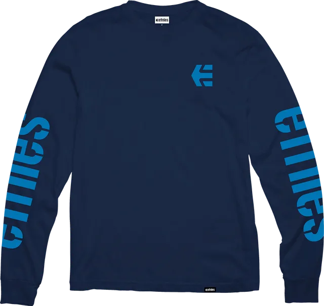 etnies-icon-l-s-tee-longsleeve-navy-blau image 1