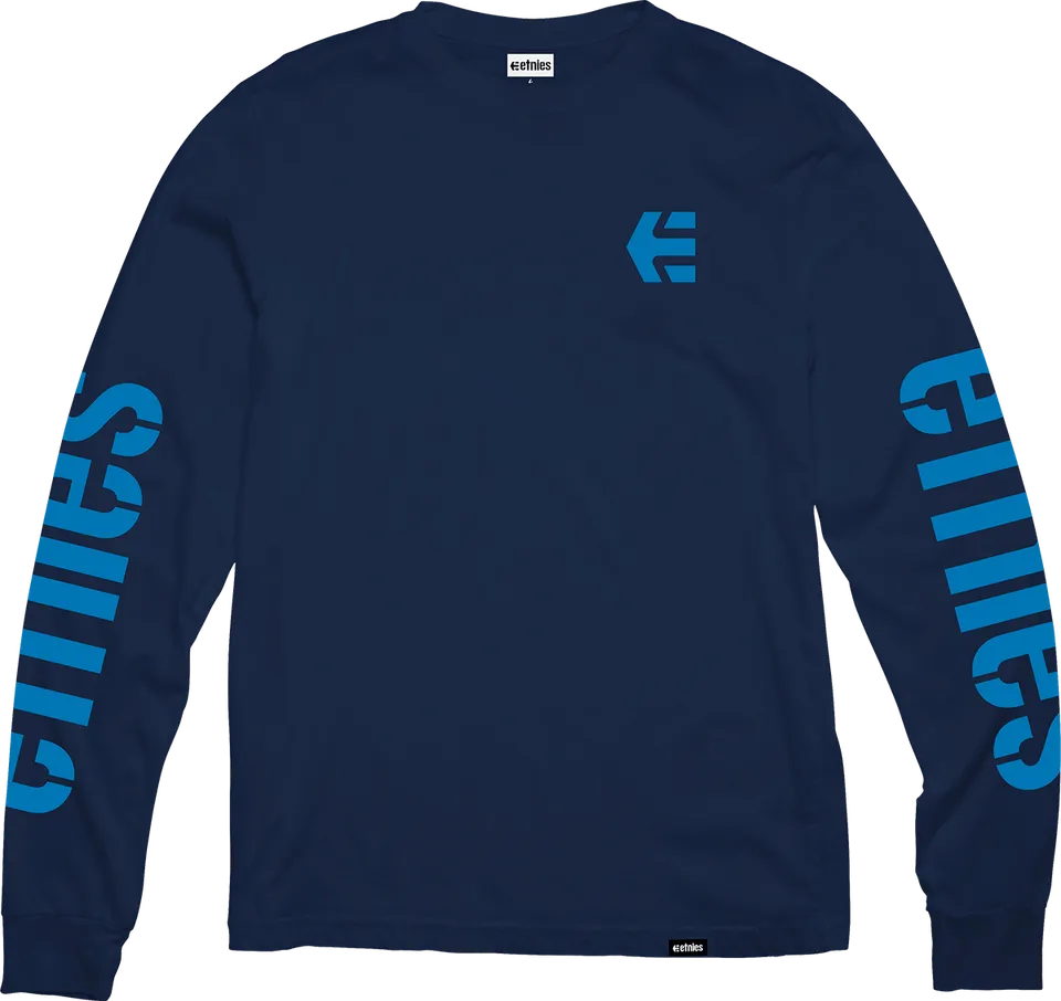etnies-icon-l-s-tee-longsleeve-navy-blau image 1