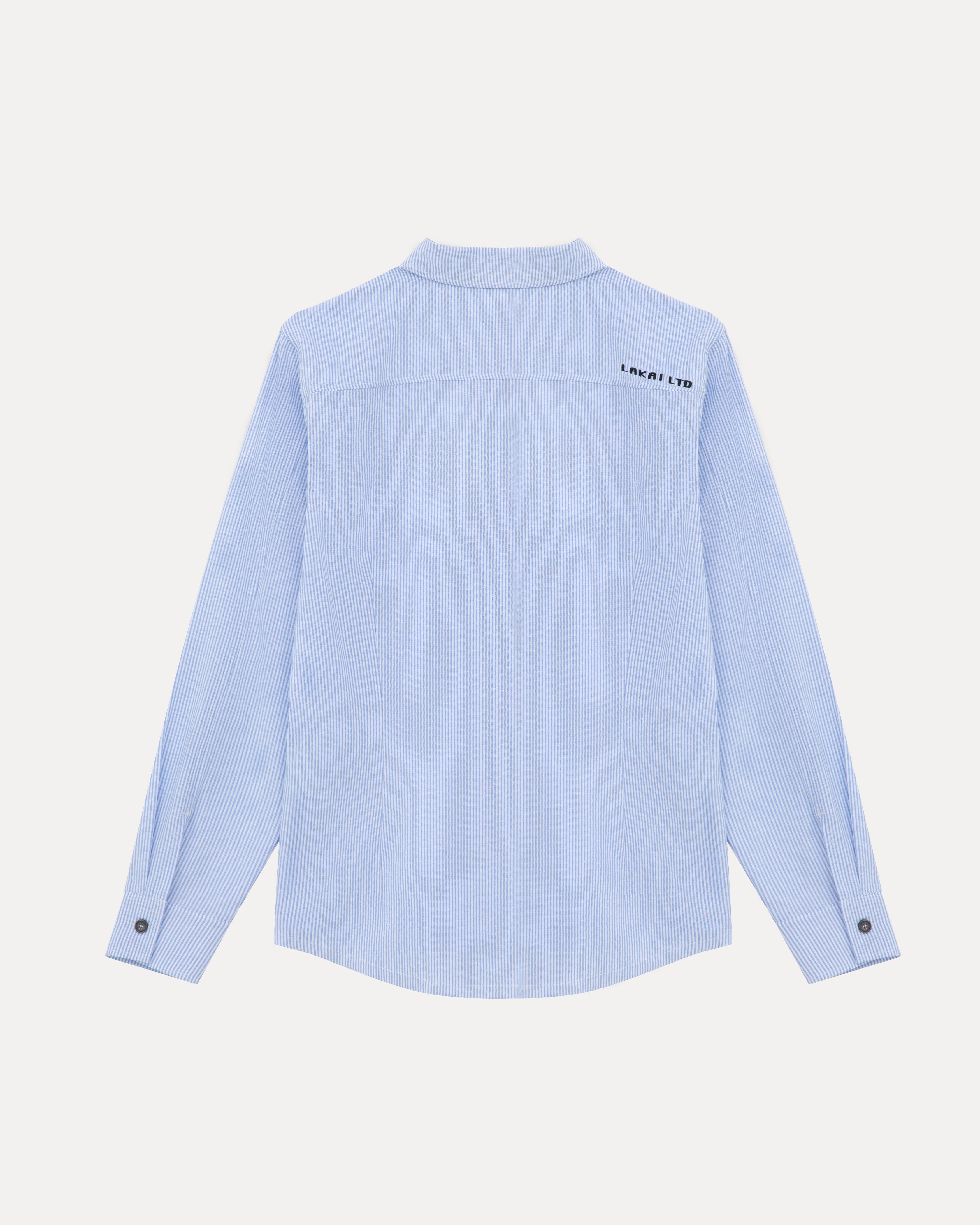 lakai-longsleeve-button-down-white-blue-stripe image 2