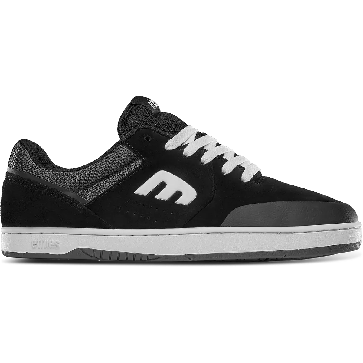 etnies-marana-og-skate-schuh-black-white-suede-synthetic image 1