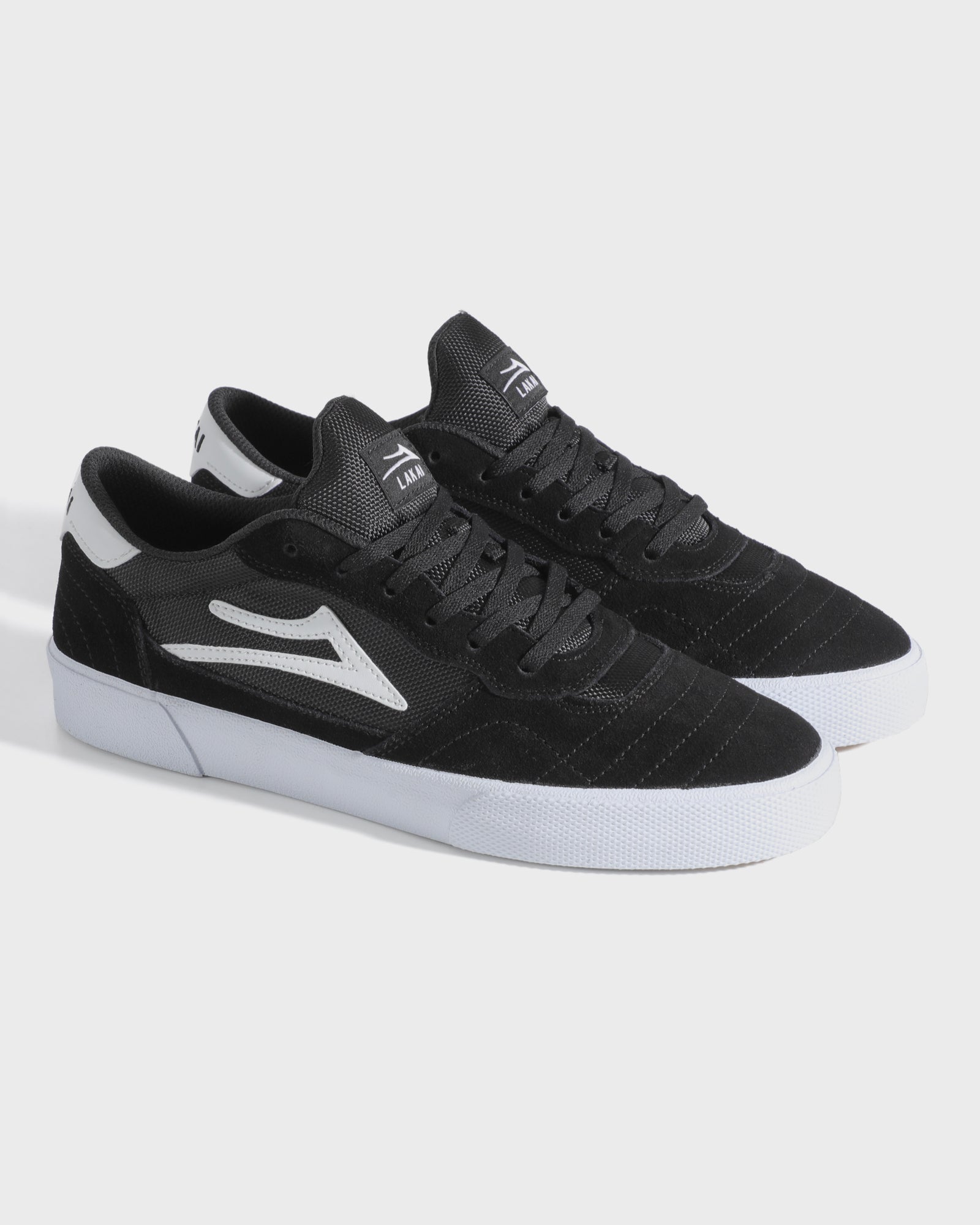 lakai-cambridge-skate-schuh-black-white-suede image 2
