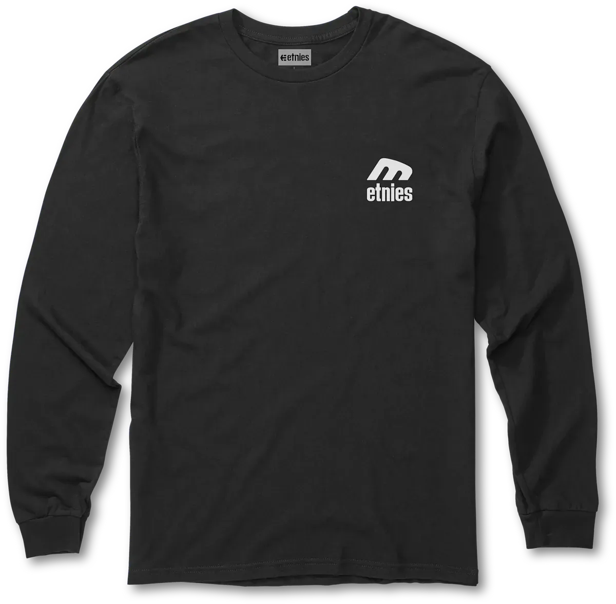 etnies-icon-ls-tee-t-shirt-schwarz-wei image 1