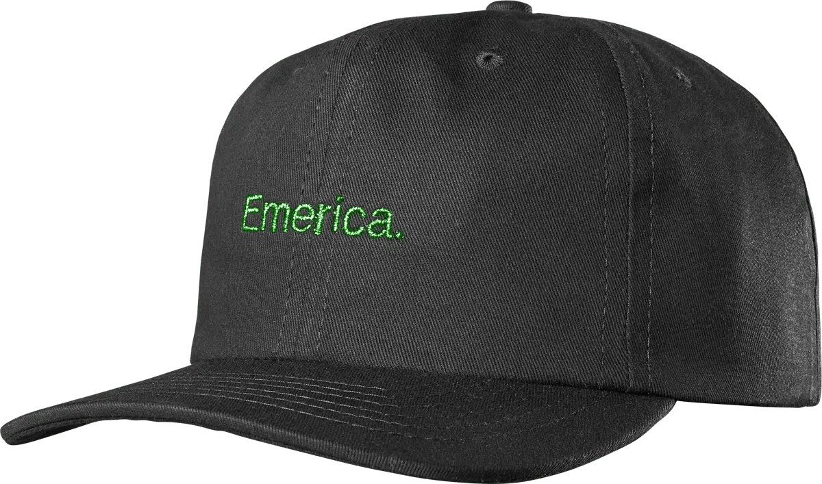 emerica-pure-gold-dad-hat-cap-schwarz-gr-n image 1