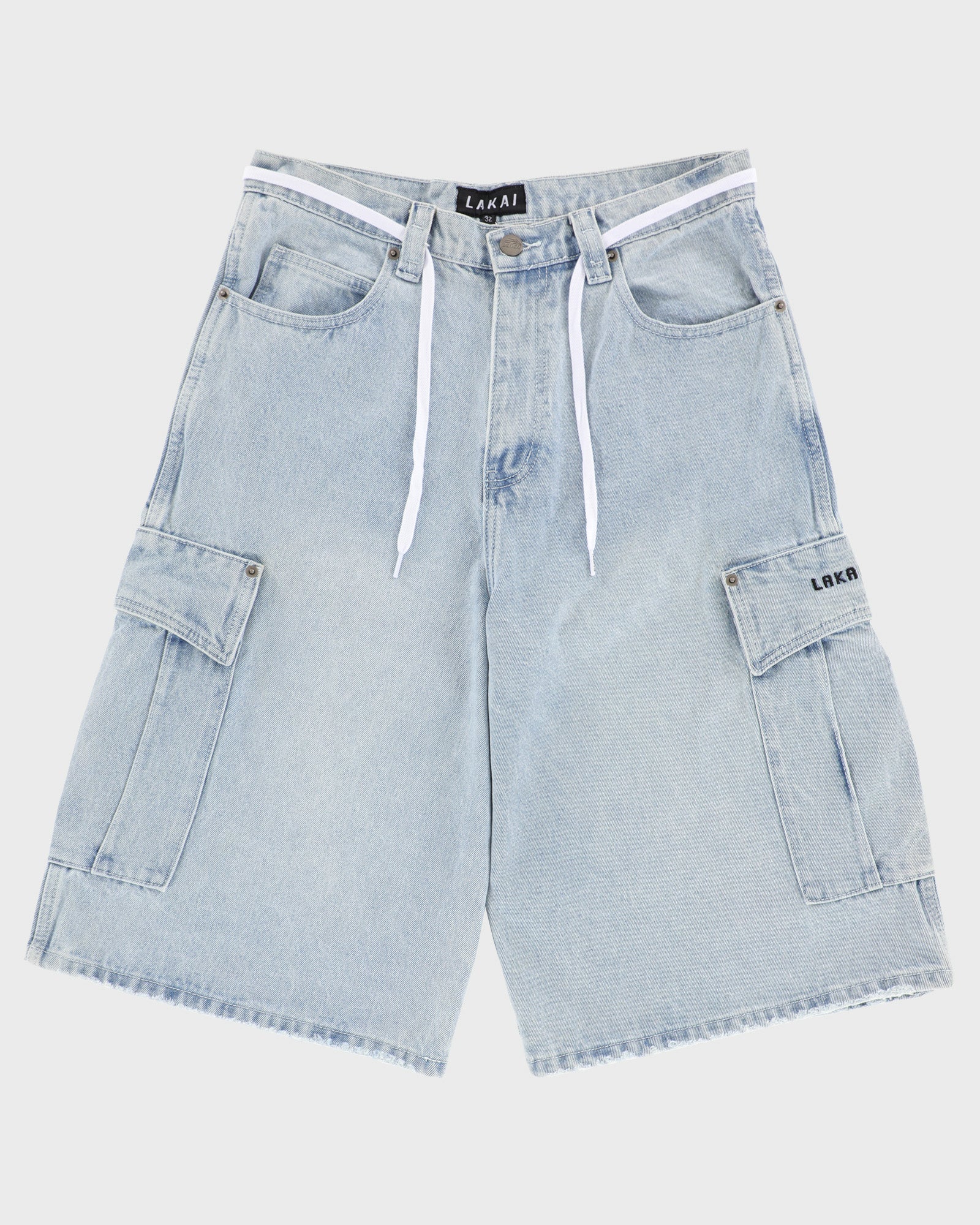 lakai-cargo-jumbo-jort-blue-wide-leg-jeansshorts image 1