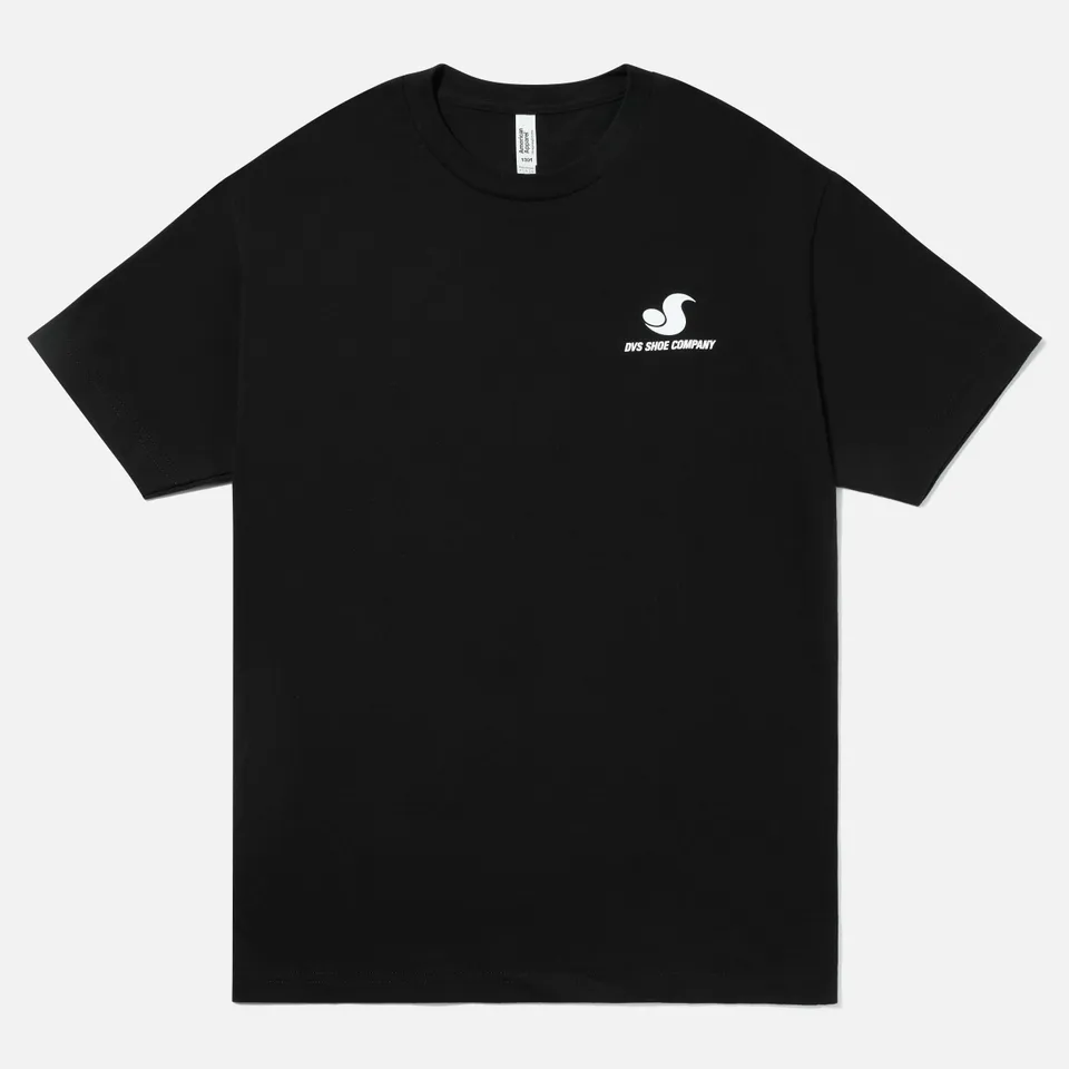 dvs-icon-tee-t-shirt-baumwolle-schwarz-logo-print image 1