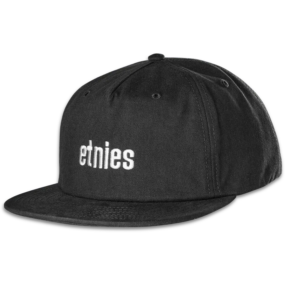 etnies-wordmark-embroidery-snapback-cap-black image 1