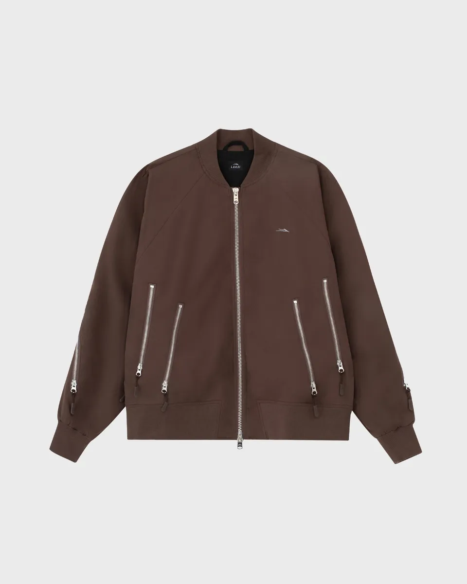 lakai-slashed-zip-bomber-jacke-braun image 1