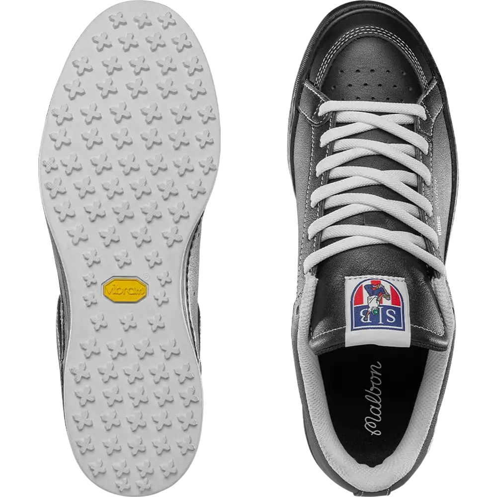 etnies-sal-23-x-malbon-skate-golfschuh-black-white image 3