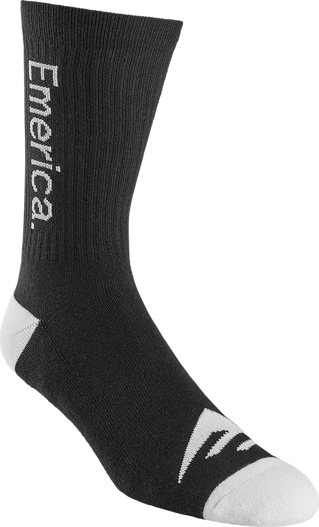 emerica-pure-crew-sock-socken-black-white image 1