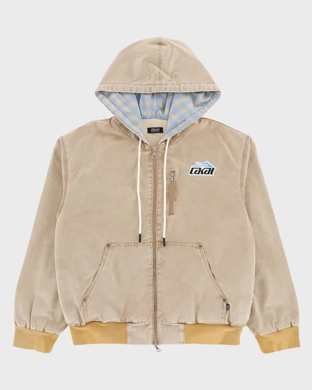 lakai-thermal-lined-canvas-zip-up-jacke-khaki image 1