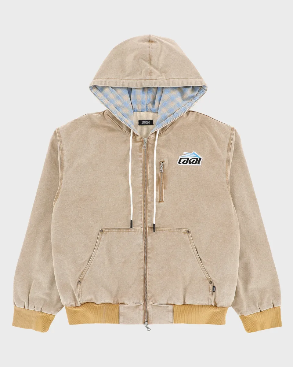 lakai-thermal-lined-canvas-zip-up-jacke-khaki image 1