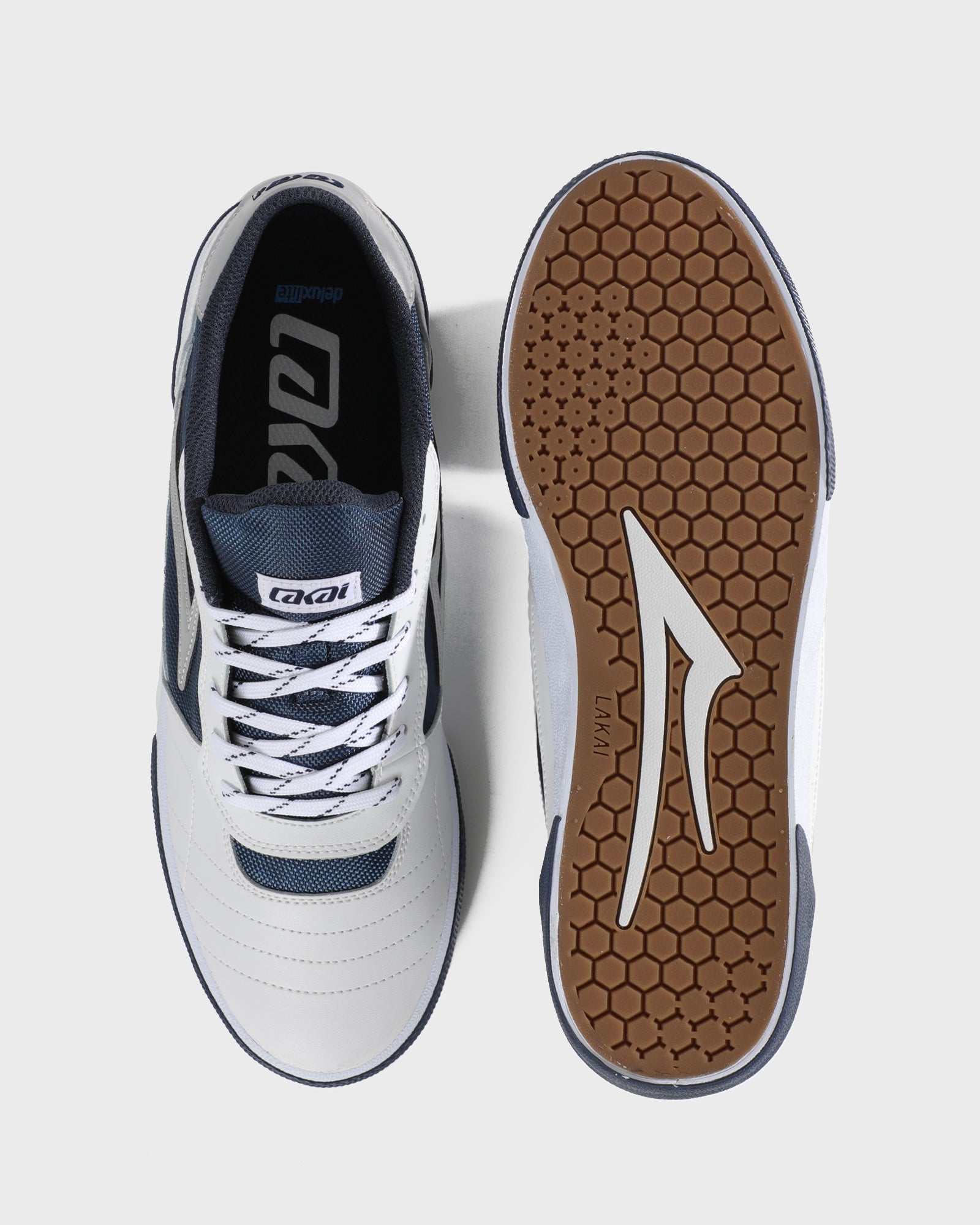 lakai-cambridge-skate-schuhe-white-leather-navy-reflective image 3