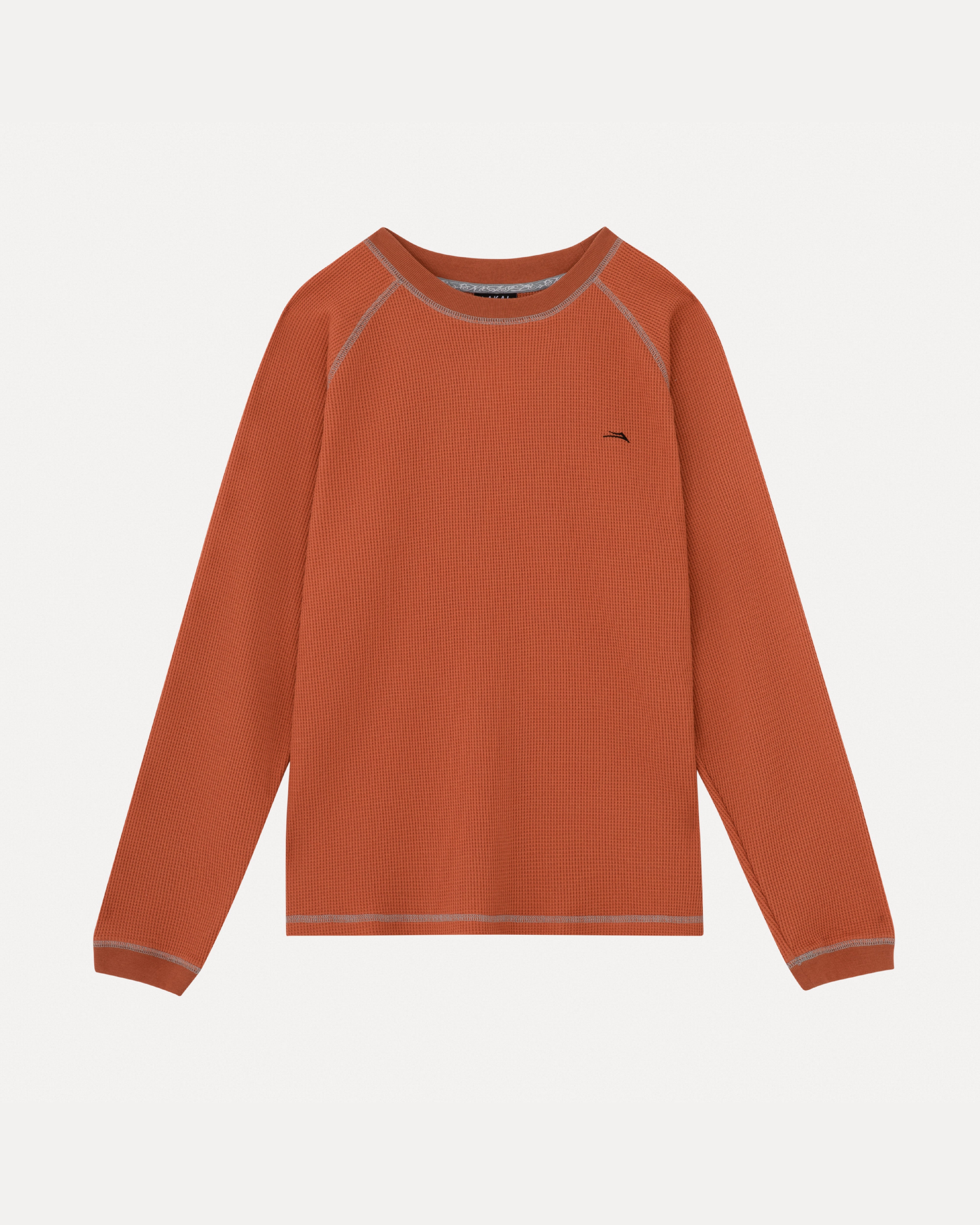 lakai-raglan-waffle-longsleeve-burnt-orange image 1