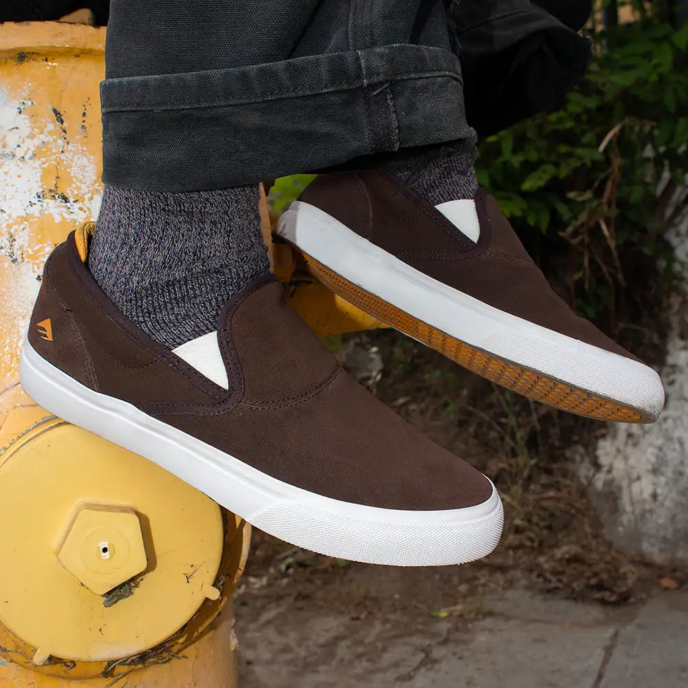 emerica-wino-g6-slip-on-skateschuh-brown-black image 5