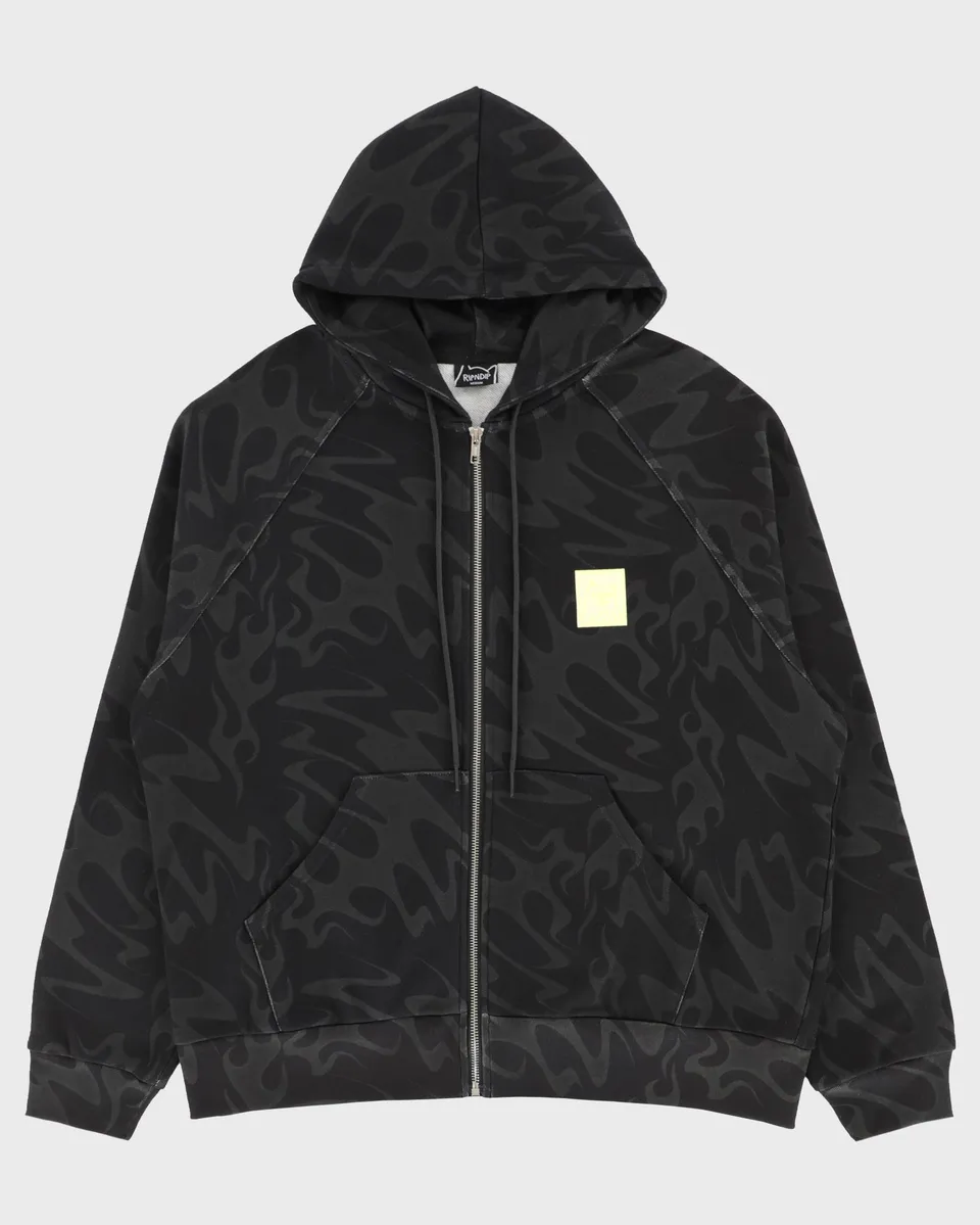 lakai-x-ripndip-flame-zipper-hoodie-dark-grey image 1
