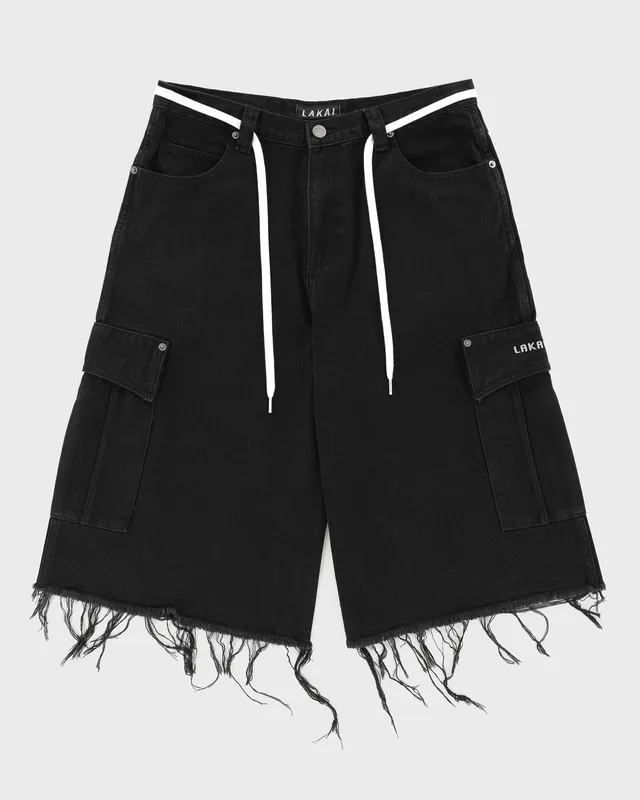 lakai-cargo-jumbo-jort-shorts-black-denim image 1