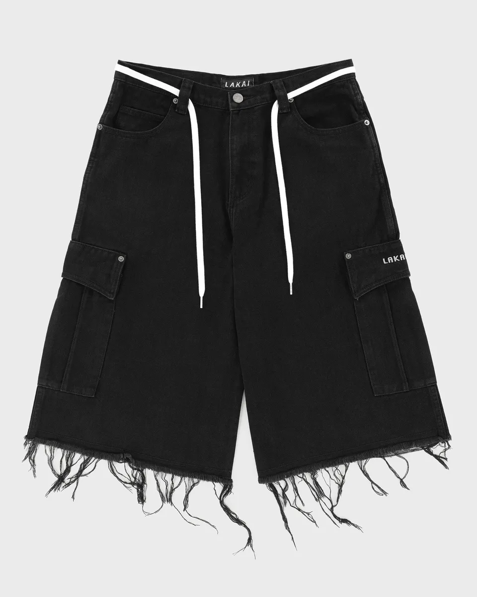 lakai-cargo-jumbo-jort-shorts-black-denim image 1