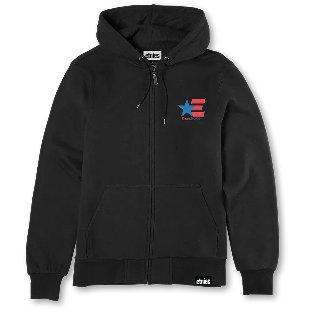 etnies-america-zip-hoodie-fleece-schwarz image 1