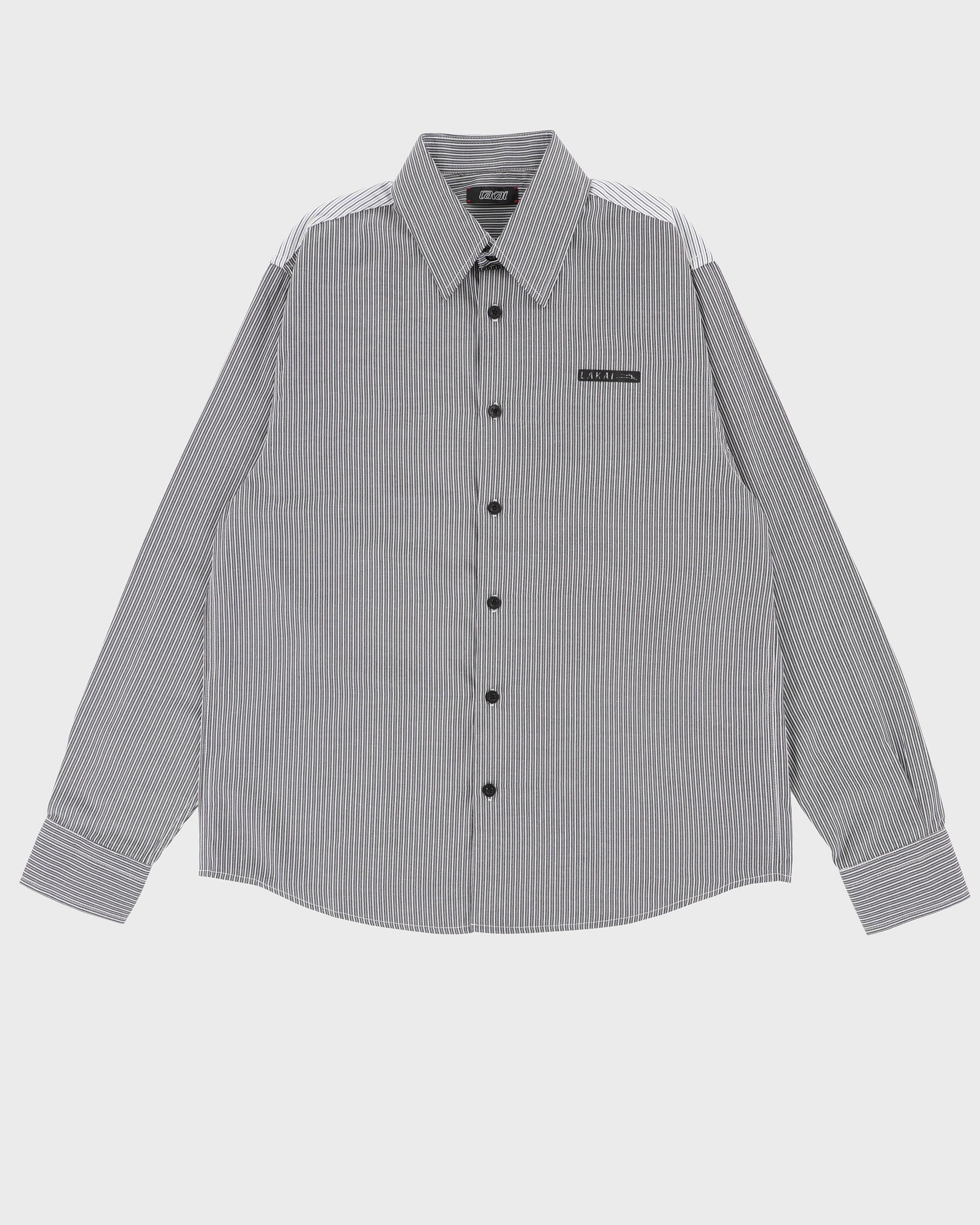 lakai-button-down-contrast-panel-langarmhemd image 1