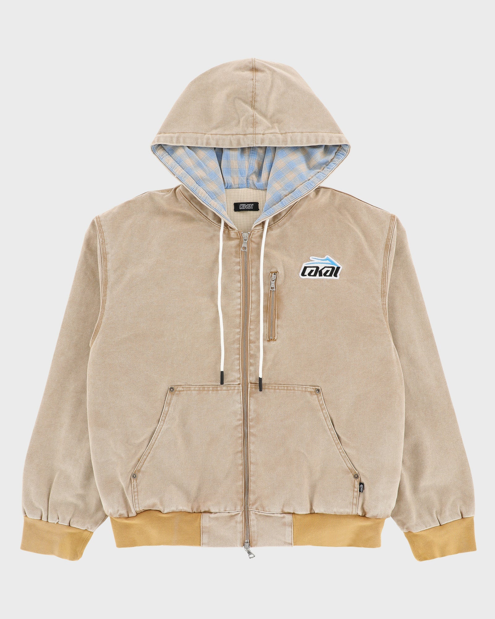 lakai-thermal-lined-canvas-zip-up-jacke-khaki image 1