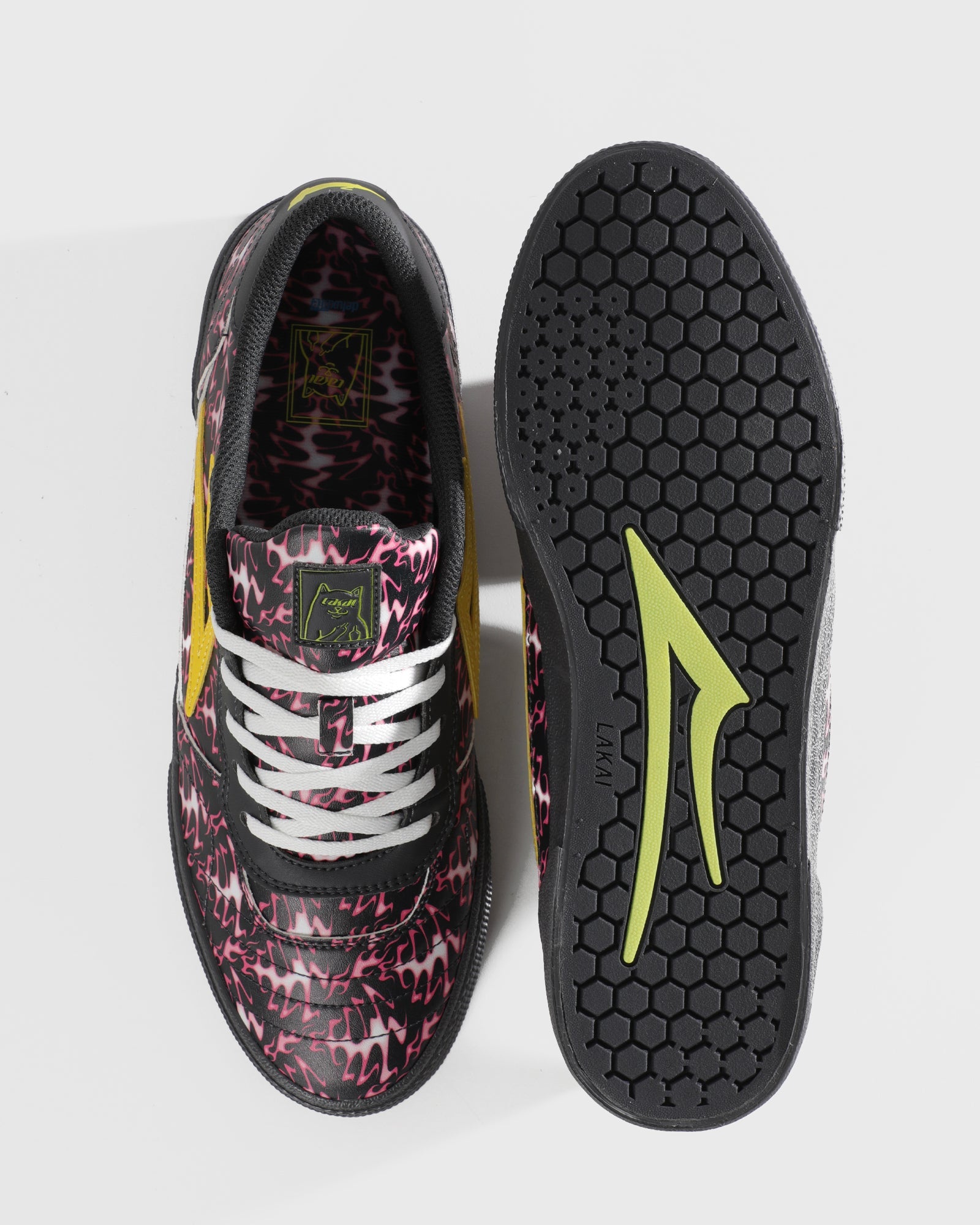 lakai-cambridge-x-ripndip-pink-flame-skate-schuh image 3