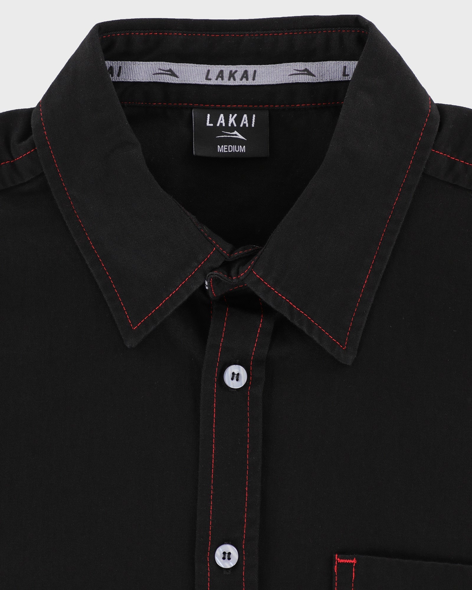 lakai-heavyweight-button-up-shirt-black image 4