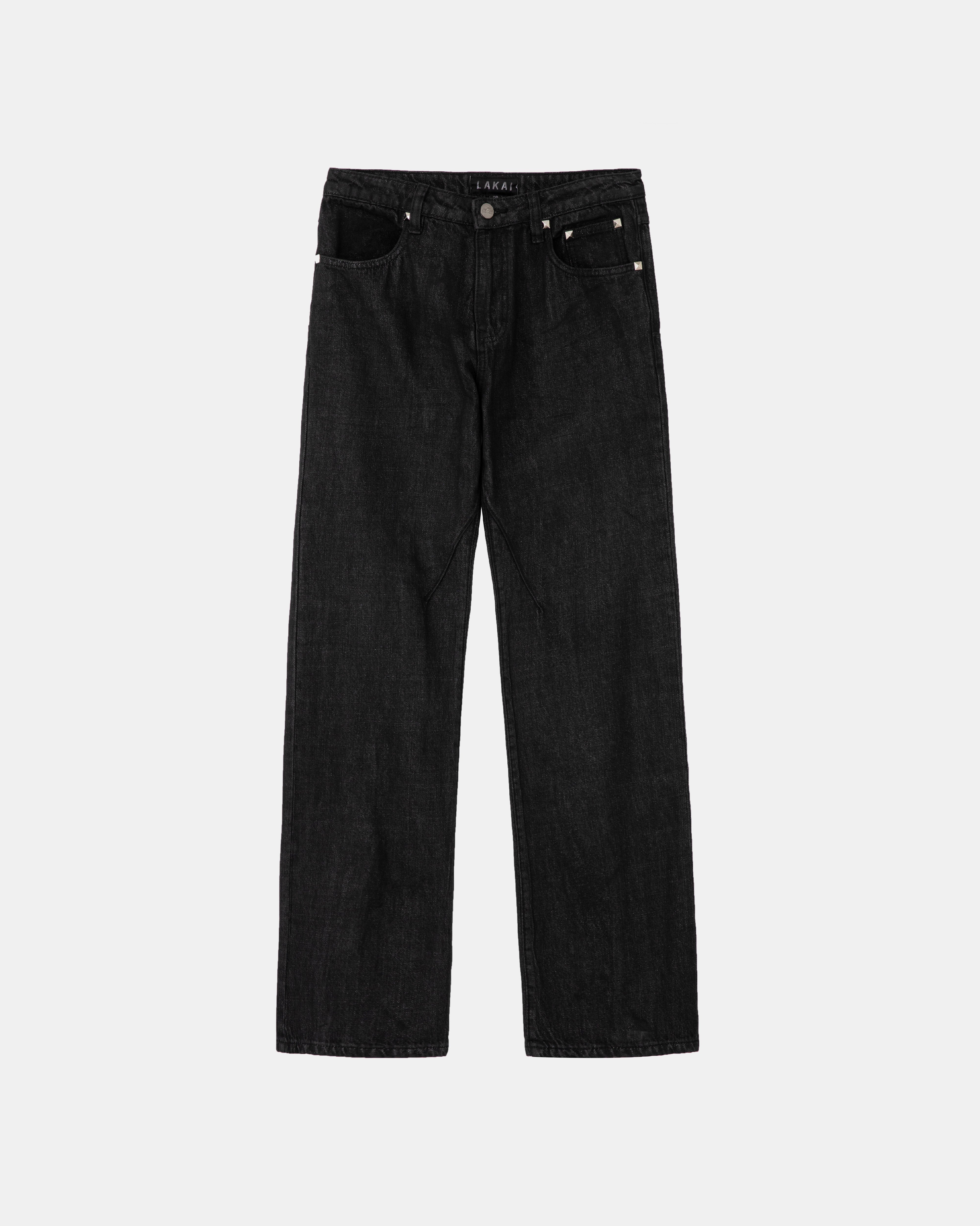 lakai-waxed-bootcut-denims-black image 5