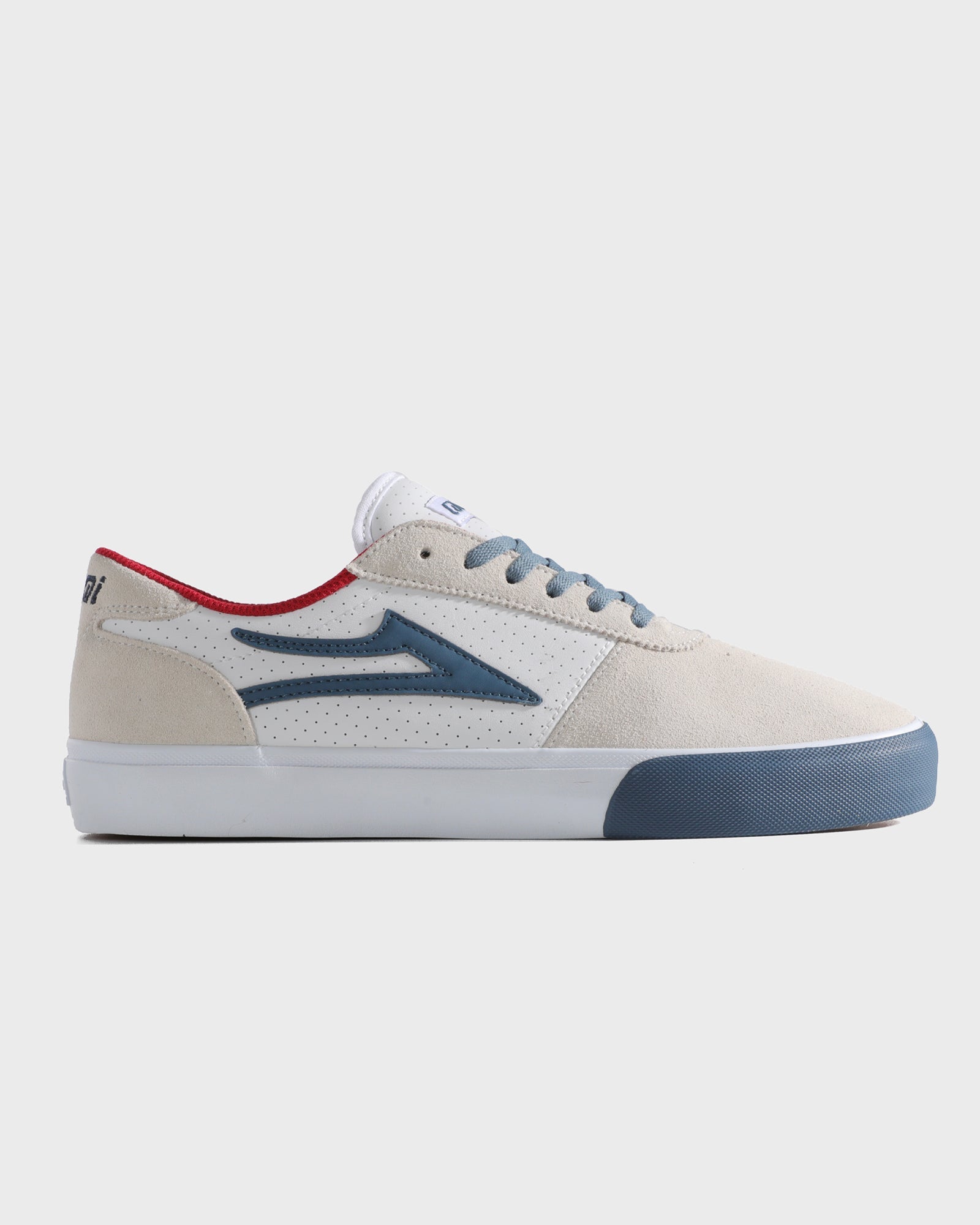 lakai-manchester-skate-schuh-white-suede-navy-perf image 1