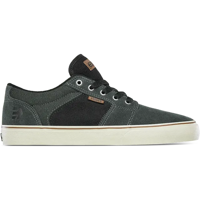 etnies-barge-ls-skate-schuh-low-top-green-black image 1