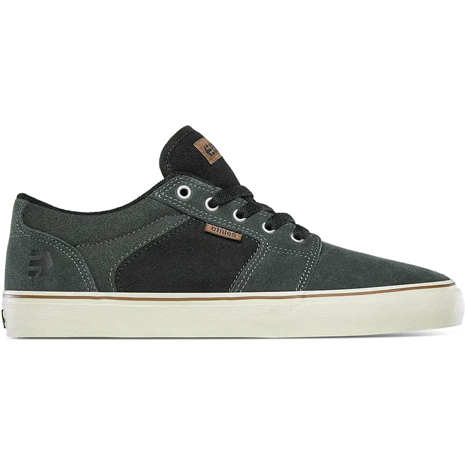 etnies-barge-ls-skate-schuh-low-top-green-black image 1