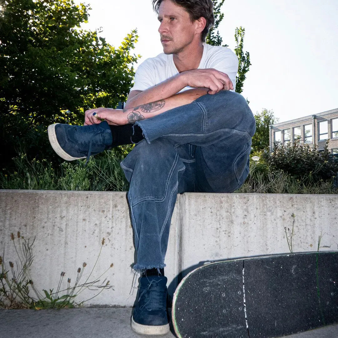 etnies-snake-chunky-skate-schuh-dark-navy-suede-cordura image 8