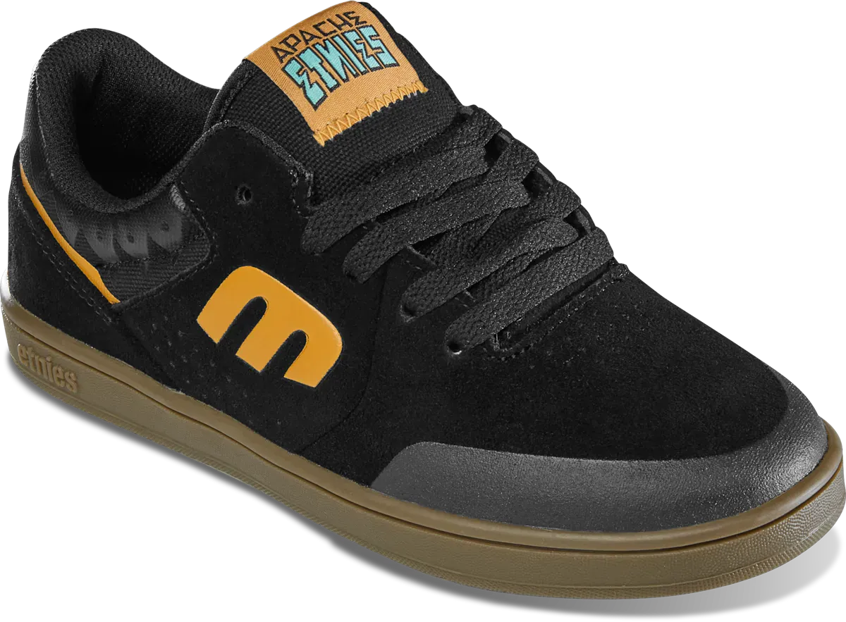 etnies-marana-kids-x-apache-skateschuh-black-gum image 5