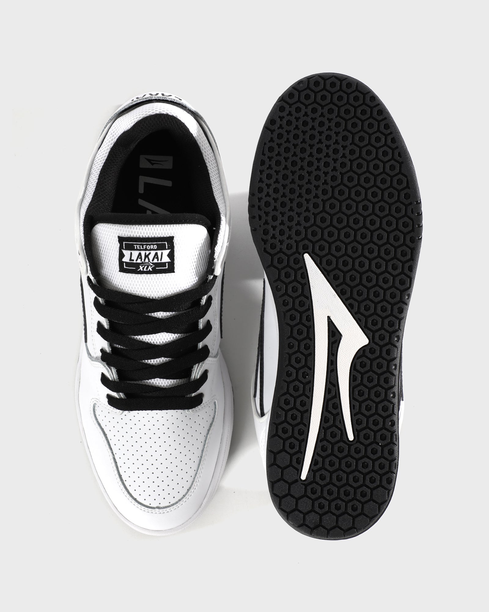lakai-telford-low-skate-schuh-white-black-leather image 3