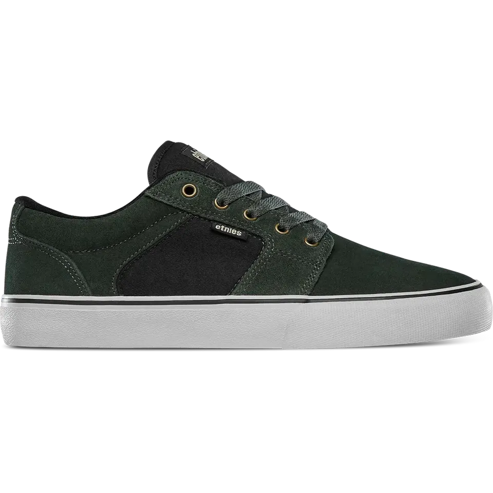 etnies-barge-ls-skate-schuhe-low-top-green-gold image 1