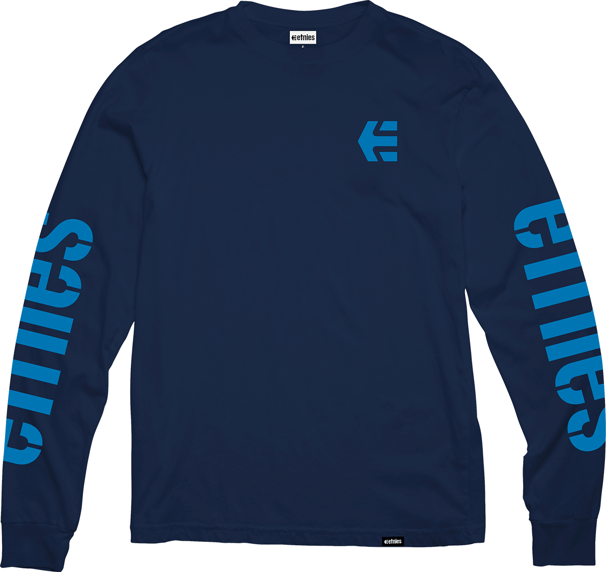 etnies-icon-l-s-tee-longsleeve-navy-blau image 1